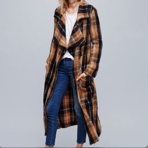 Free People Anaheim Plaid Trench